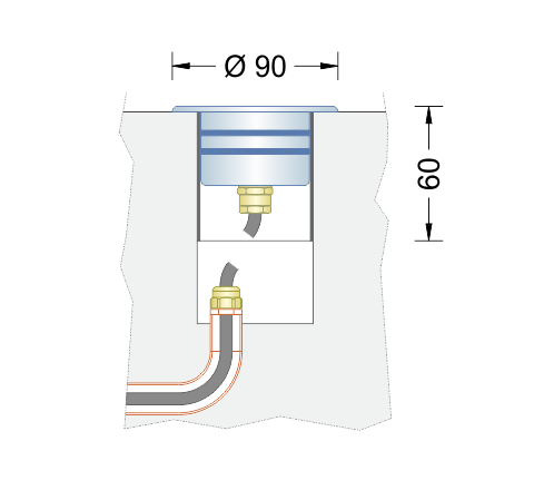Proiettore sommergibile per fontana SMALL-LED/06
