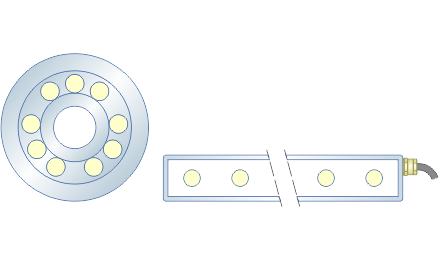 Proiettori LED toroidali e lineari per fontane