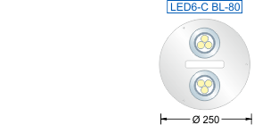 Gruppo di erogazione per fontane Floor-Kit/LED6 BL-80